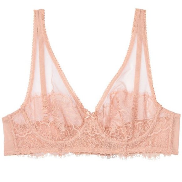 BRAND NEW -36DD- Victoria's Secret Dream Angels Unlined Plunge Bra Light Pink - Picture 2 of 12